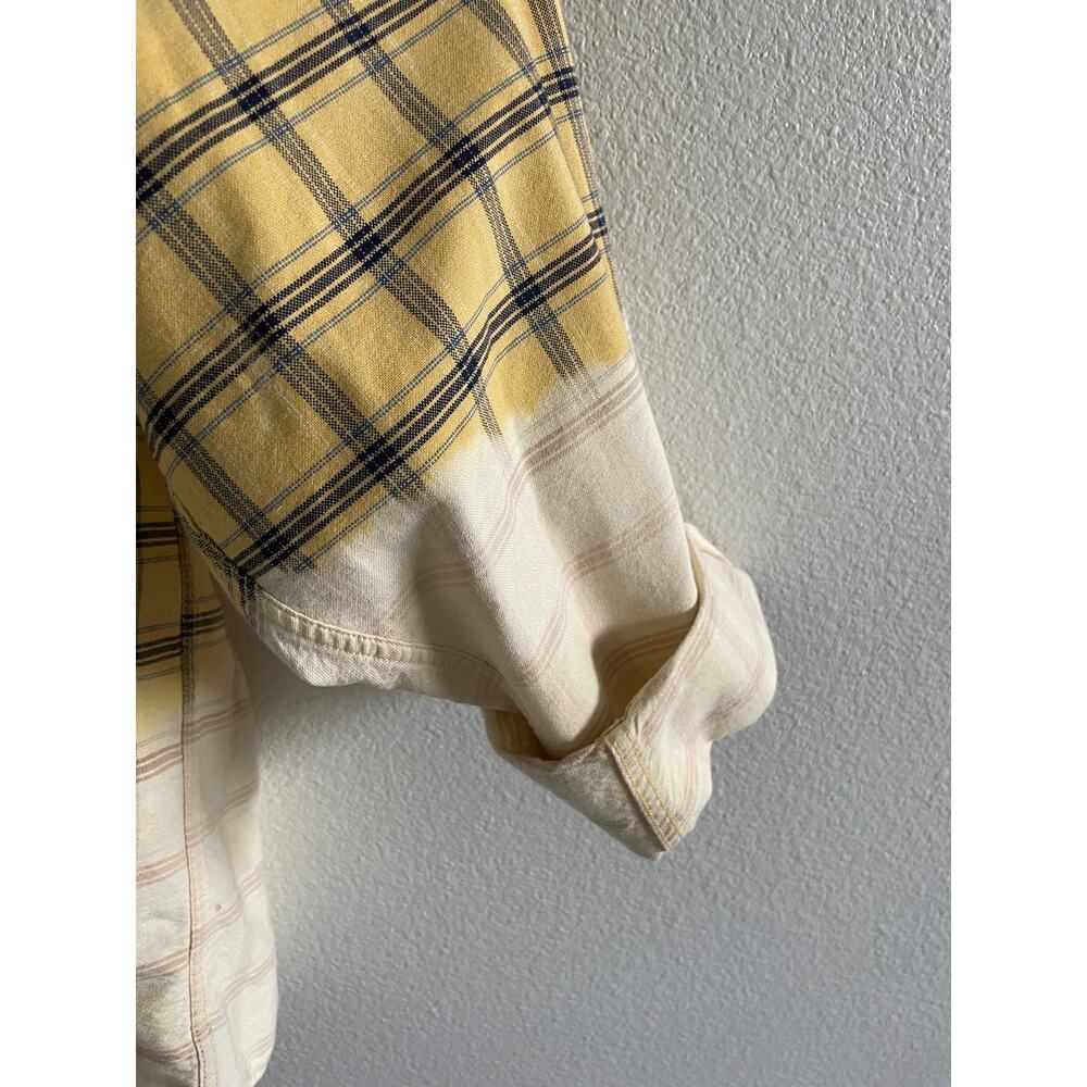 Vintage Alexander Julian Plaid Lace Upcycled Shirt XL Boho Cottagecore - Picture 5 of 10